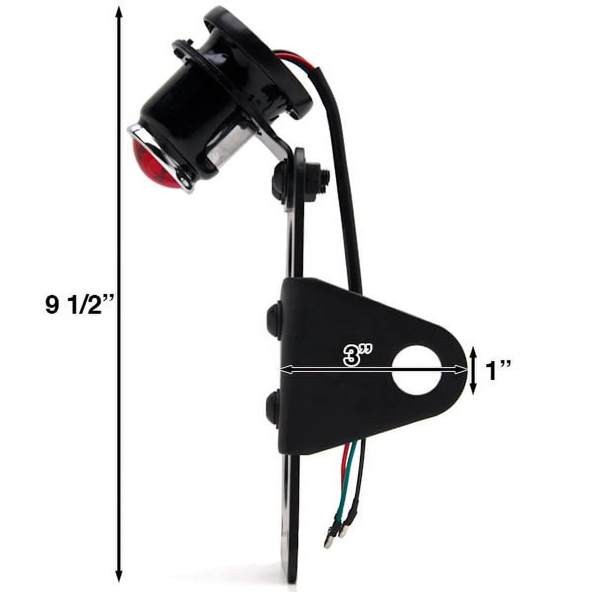 Krator Axle Vertical / Horizontal Plate Holder Tail Light Compatible with Harley Davidson Road King Fuel Injected