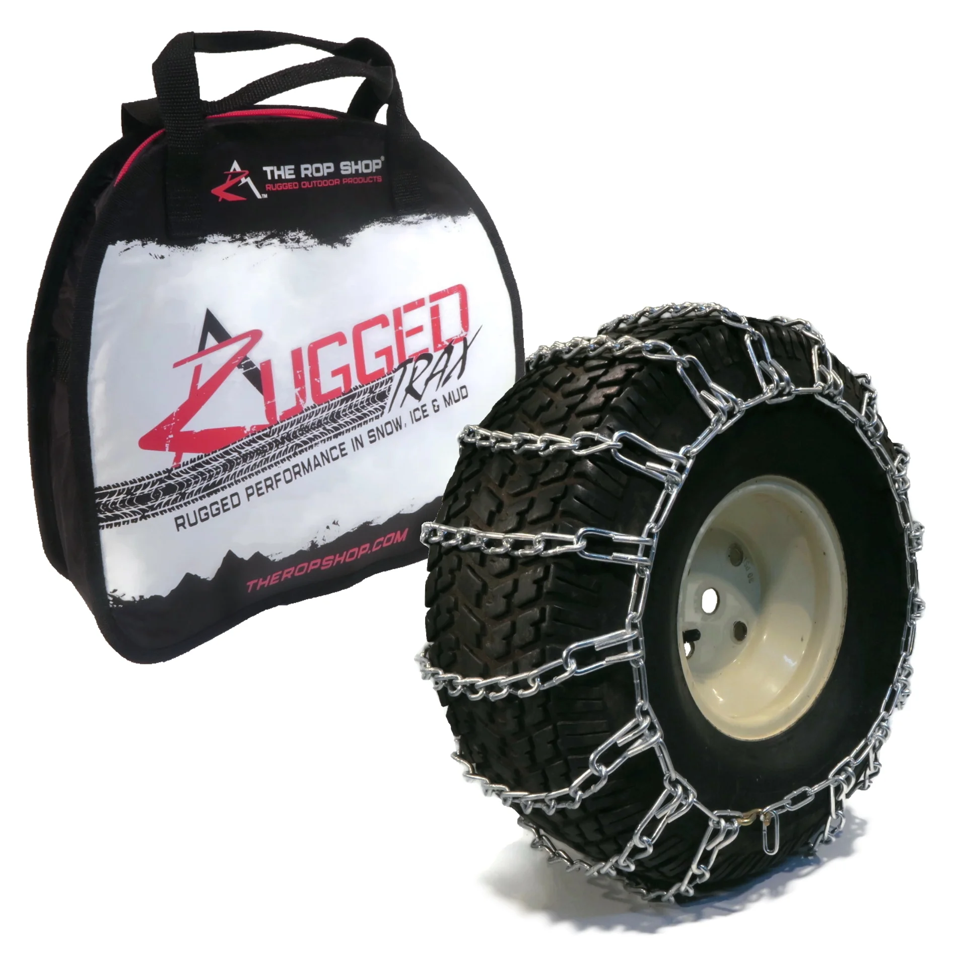 The ROP Shop | Pair of 2 Link Tire Chains 24x12x10 for Can-Am & Yamaha ATV, UTV, 4-Wheeler