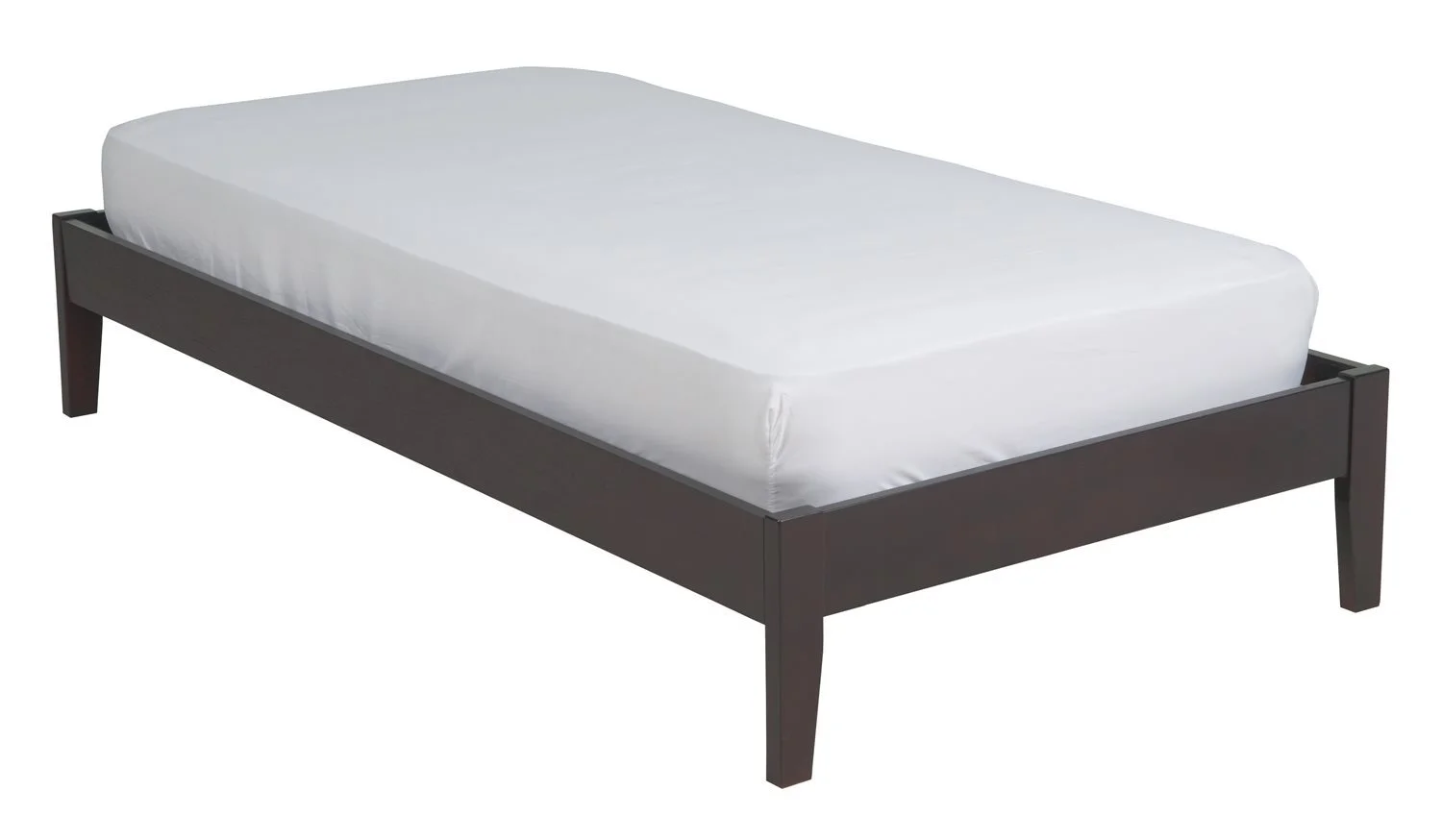 Nilmann Moden Classic Full Base Platform Bed in Espresso Mahogany