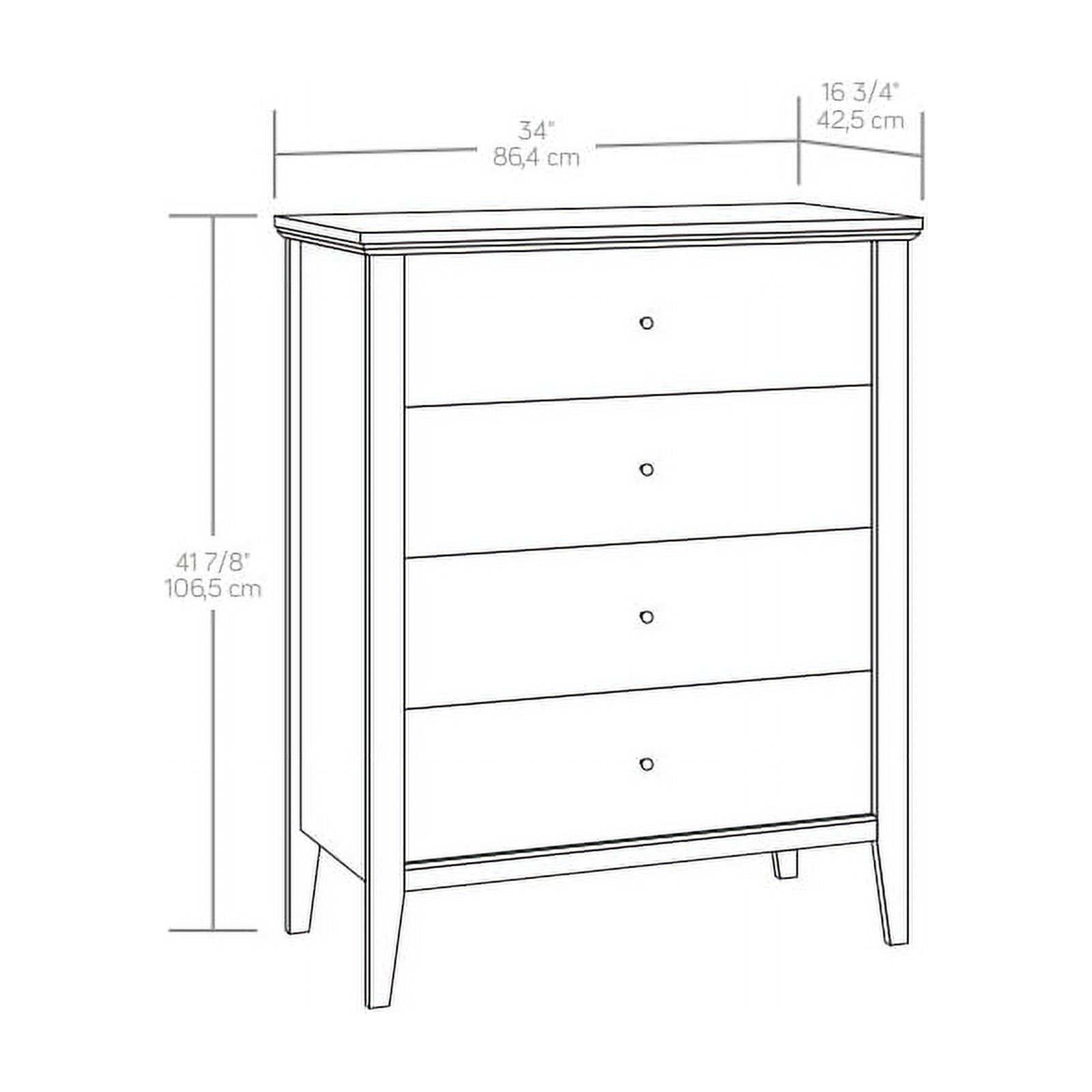 Pemberly Row Modern Engineered Wood 4-Drawer Chest in Glacier Oak