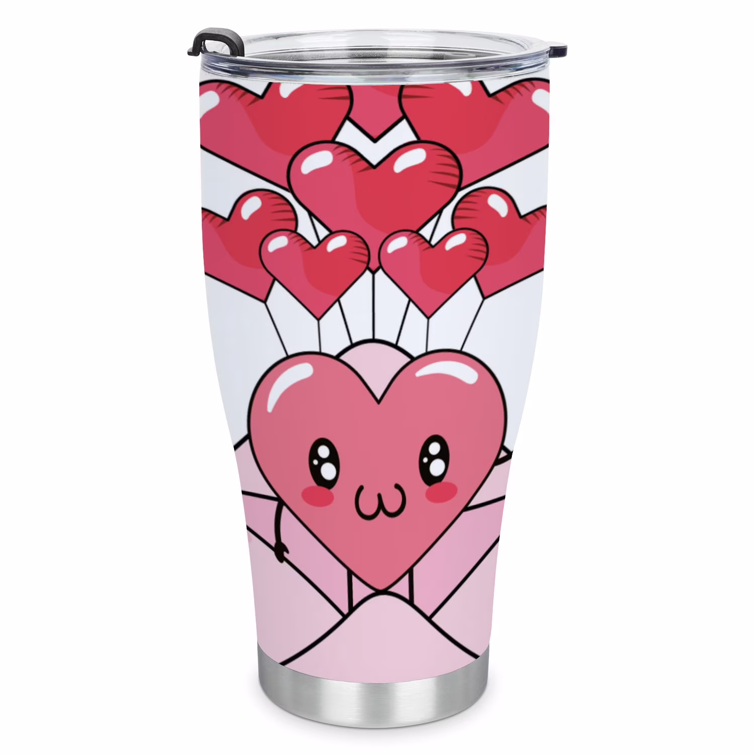 Hidove Stainless Steel Tumbler, Love Heart Cartoon 30oz Leak Proof & Stainless Steel Bottle for Hot & Cold Drinks - Coffee Travel Mug, Water Metal Canteen, Thermal Cup