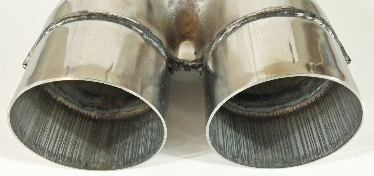 Exhaust Stamped X Pipe 2.50" Dia Dual Inlet to 2.50" Dia Dual Outlets Polished Stainless Steel WPSXP250-250SS Wesdon Exhaust Stamped X Pipe