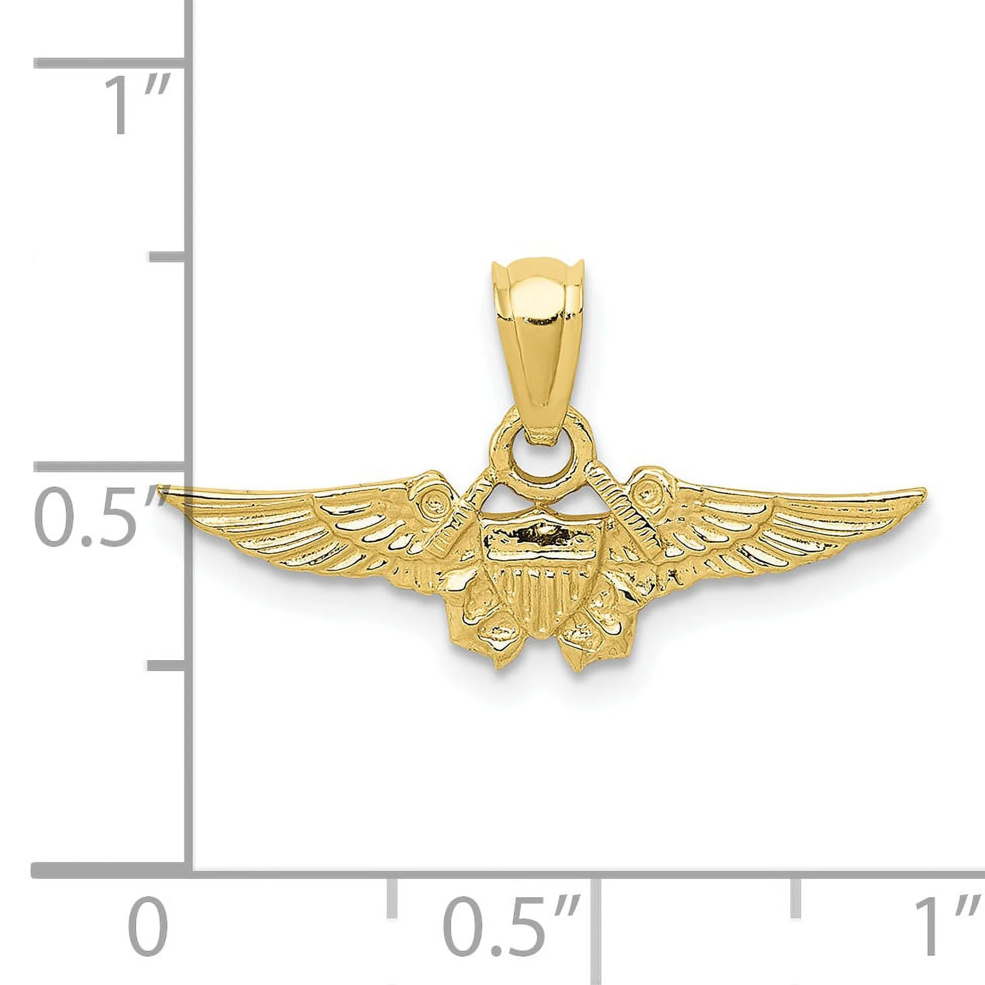 Saris and Things 10K Yellow Gold US Naval Flight Officer Pendant