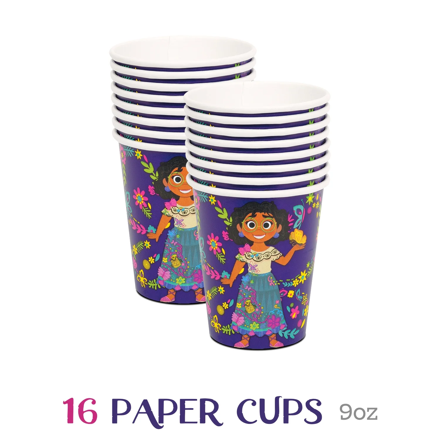 Encanto Party Supplies - Set of 16 - Includes Enchanto Birthday Party Plates and Napkins, Enchanto Cups, Perfect Enchanto Party Supplies, Disney Themed Tableware