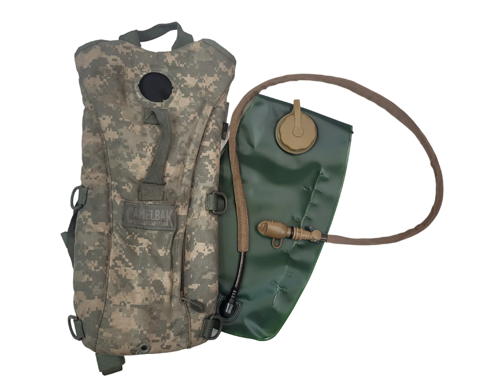 Military Outdoor Clothing Previously Issued Camelbak ACU Hydration System Carrier with never used import bladder