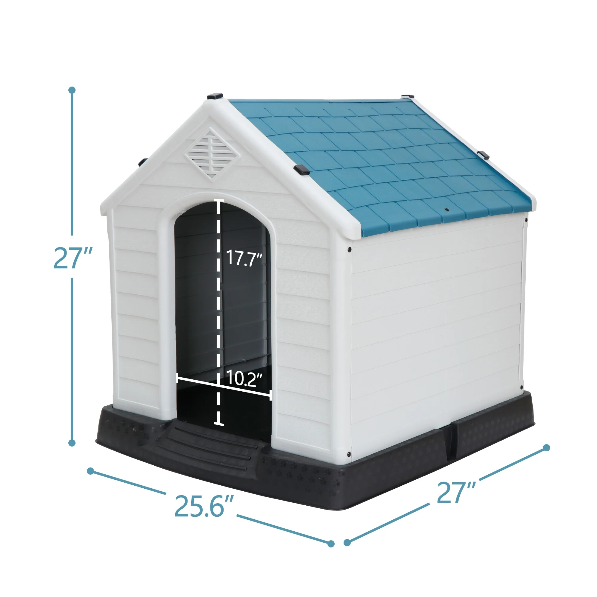 ZENSTYLE Dog House Comfortable Cool Shelter Plastic Design For Small to Medium Sized Indoor Outdoor Water Resistant