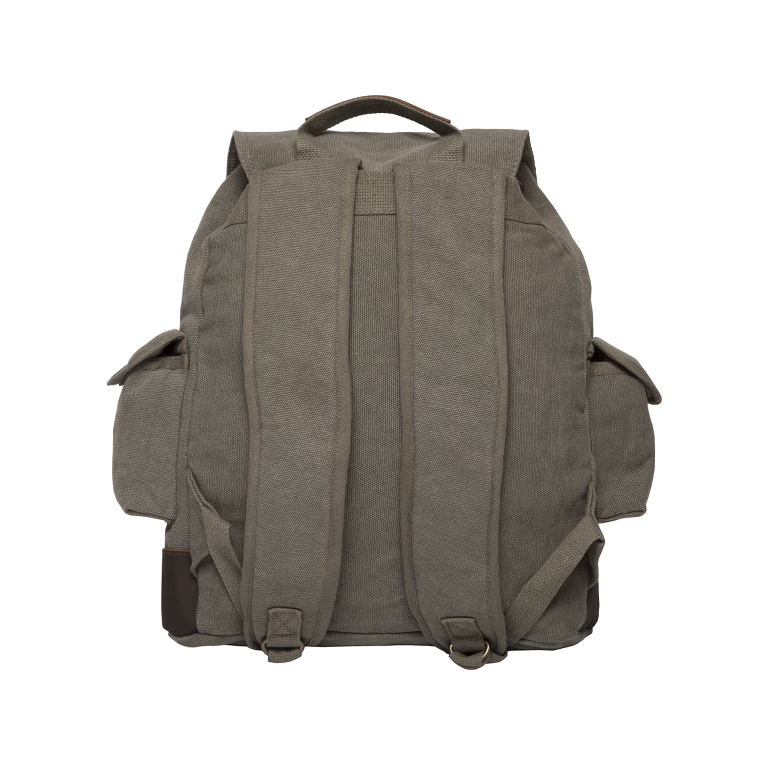 Playstation 4 Controller Canvas Rucksack Backpack with Leather Straps Olive & Bk