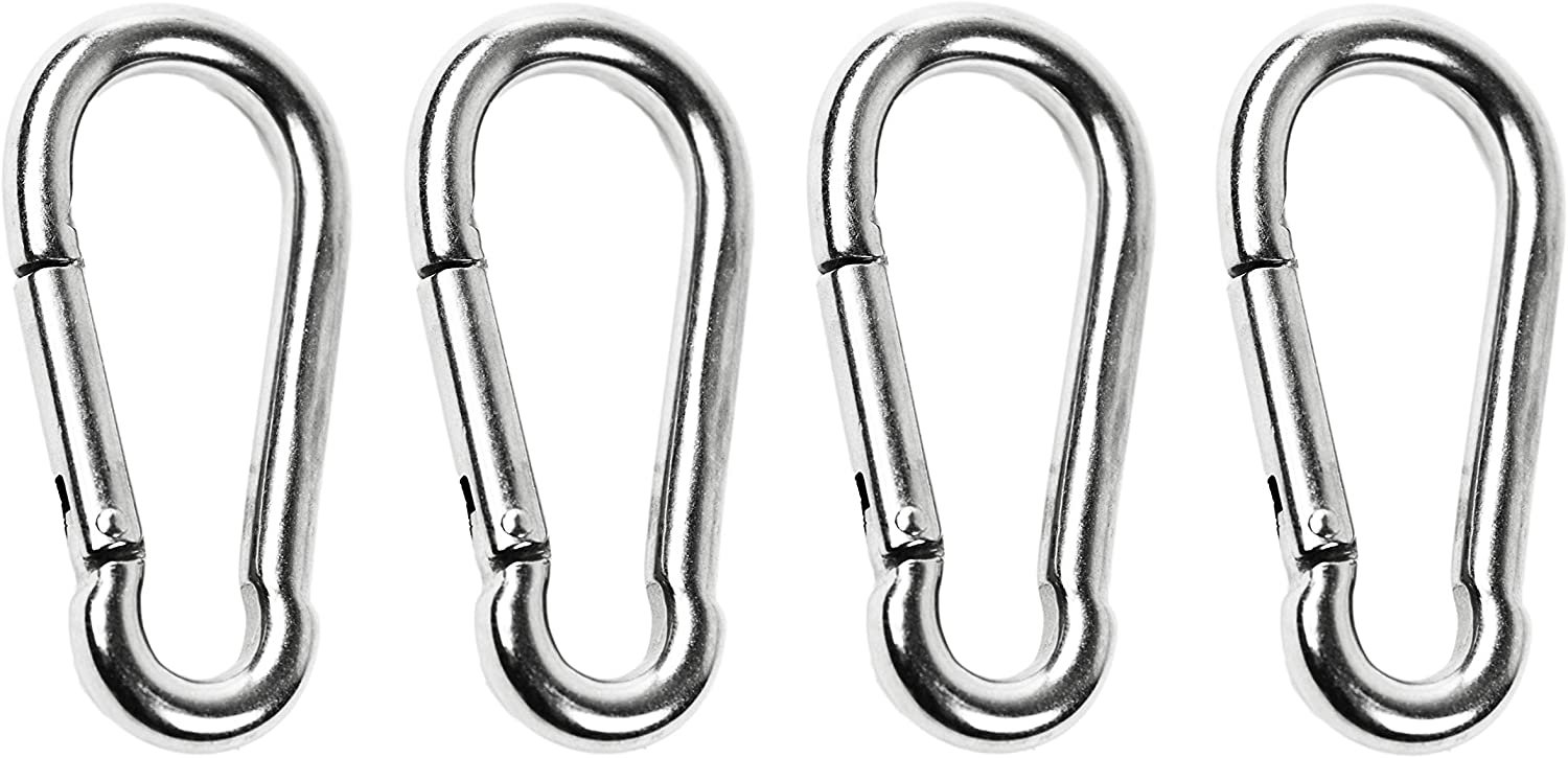 Marine City 316 Stainless-Steel 2-3/8 inches Carabiners/Clip Snap Hook for Climbing, Fishing, Hiking 4