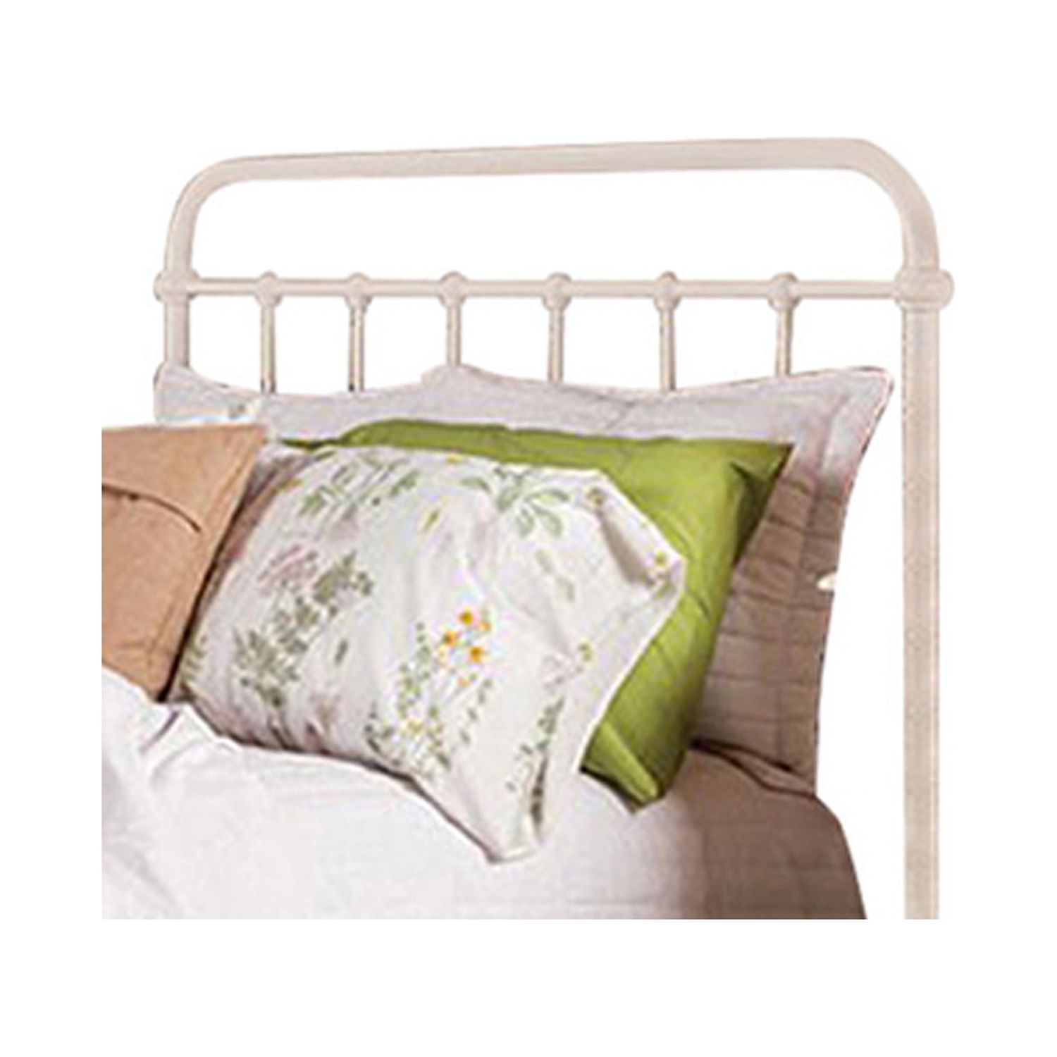 Benzara Modern Full Size Metal Bed, White