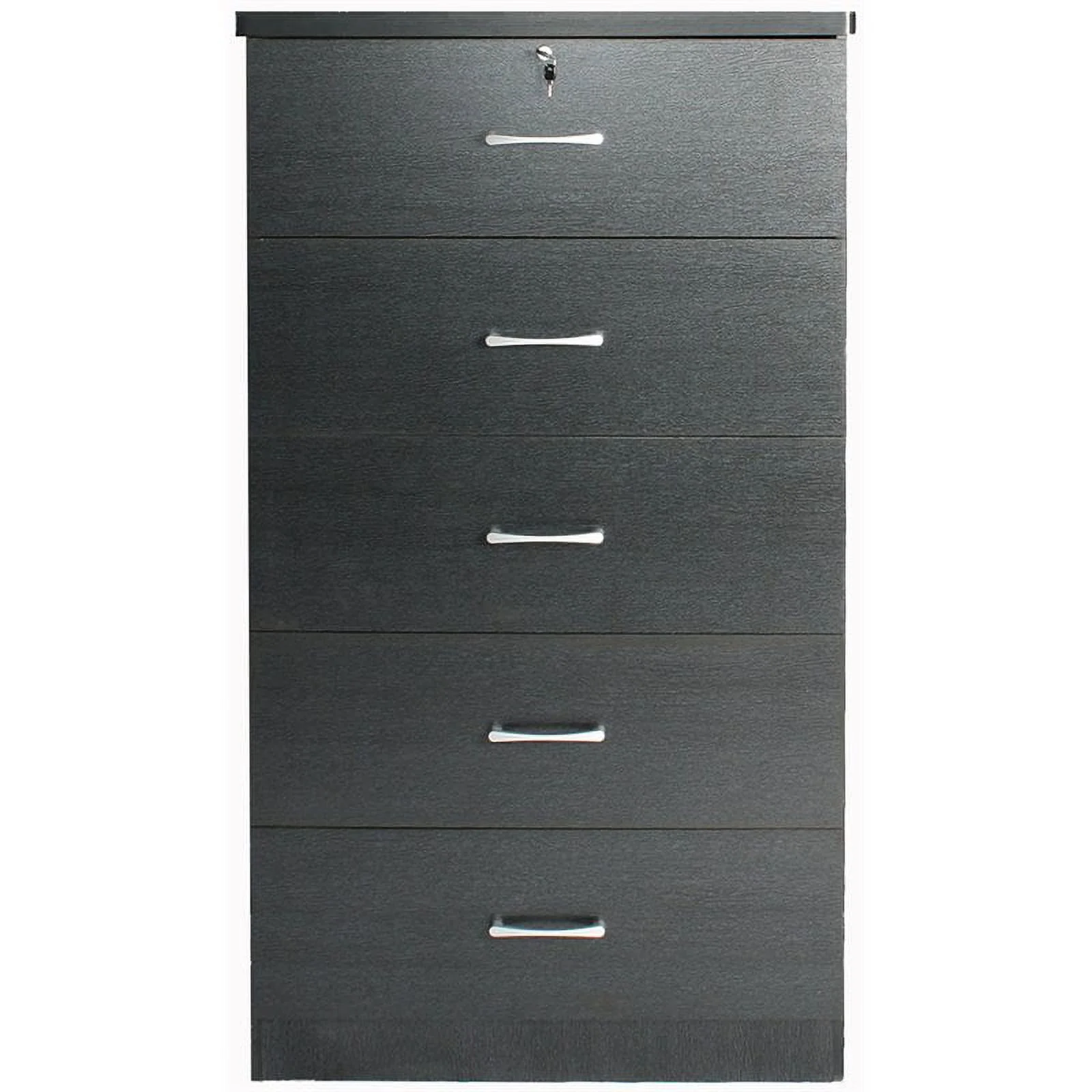 Home Square 3-Piece Set with Twin Bed 5-Drawer Chest Bedroom Dresser Nightstand