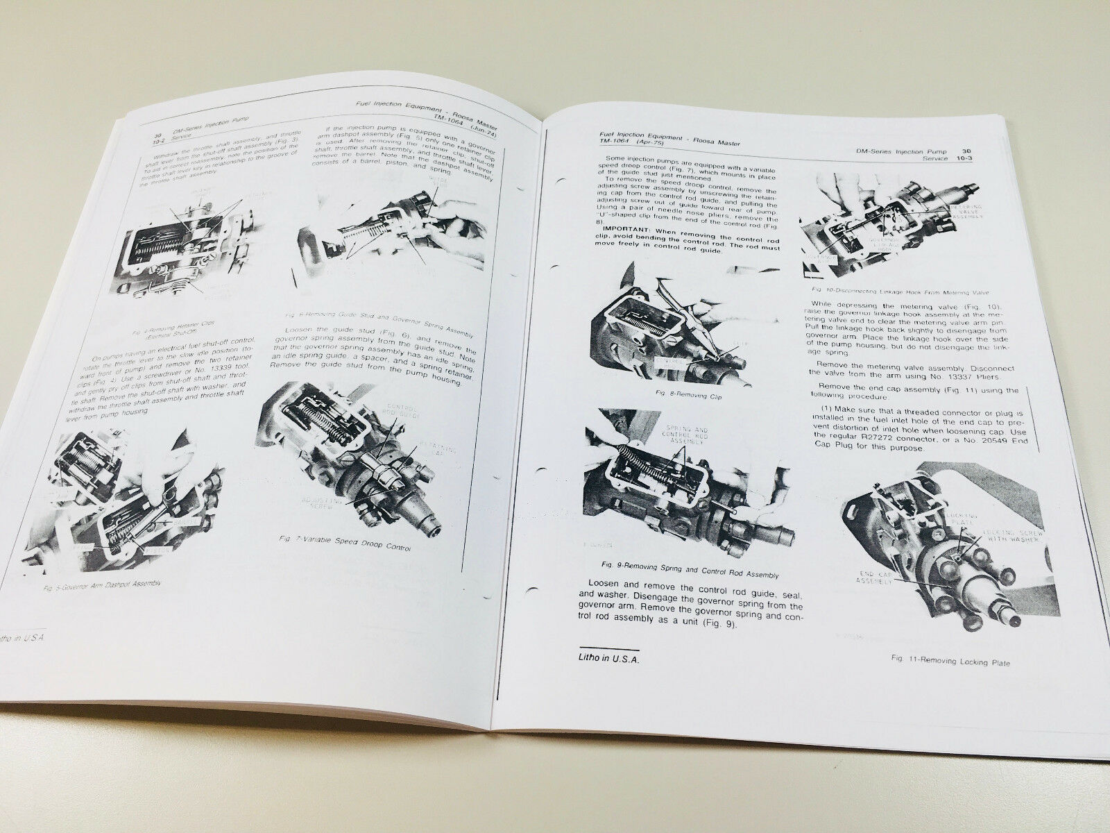 Fuel Injection Roosa Master Dm2 Pump Tech Service Manual John Deere 6404D Engine
