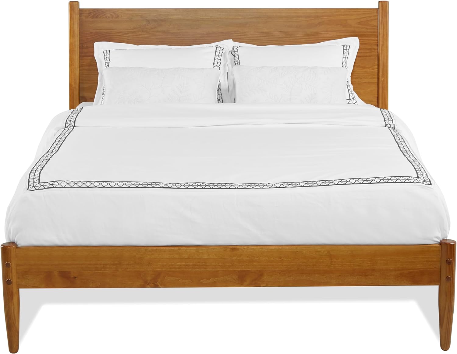 Panel Bed - Queen Size - Castanho Finish