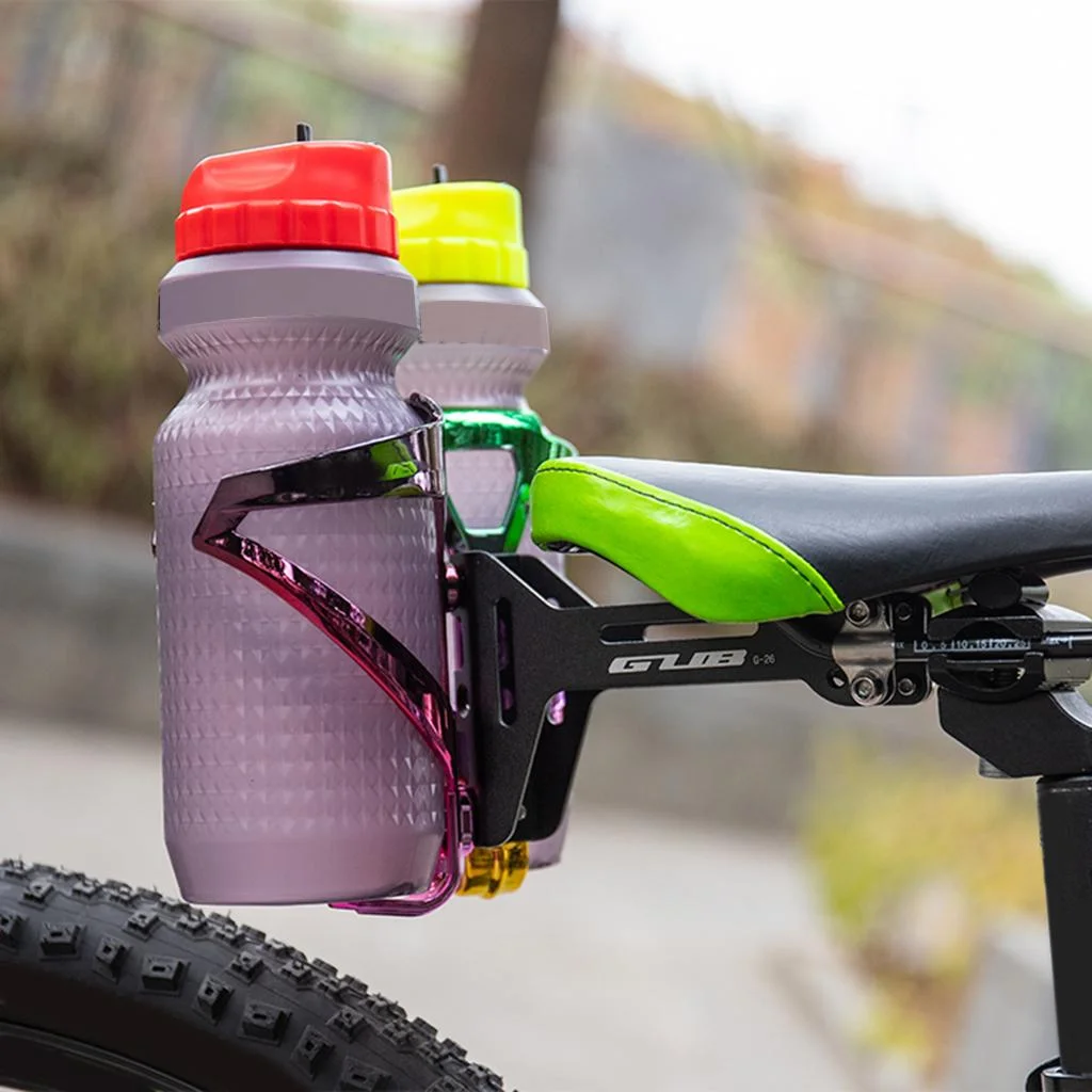 Bottle Holder Cage Extend Bracket Adapter, Double Kettle Water Bottle Extension Rack Holder Cage Adapter Mountain Road Seat