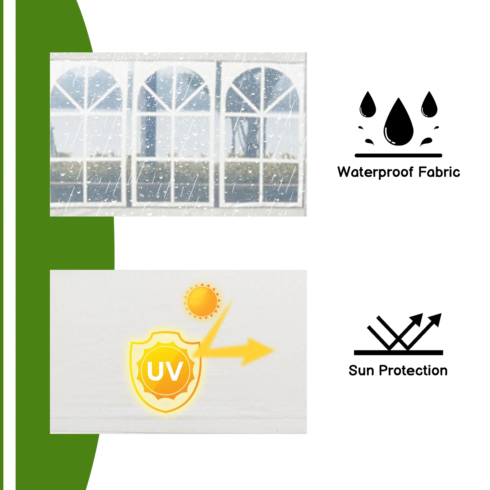 Ktaxon 10'x20' Canopy Wedding Party Tent Sun Shelter Pavilion with 6 Sidewalls