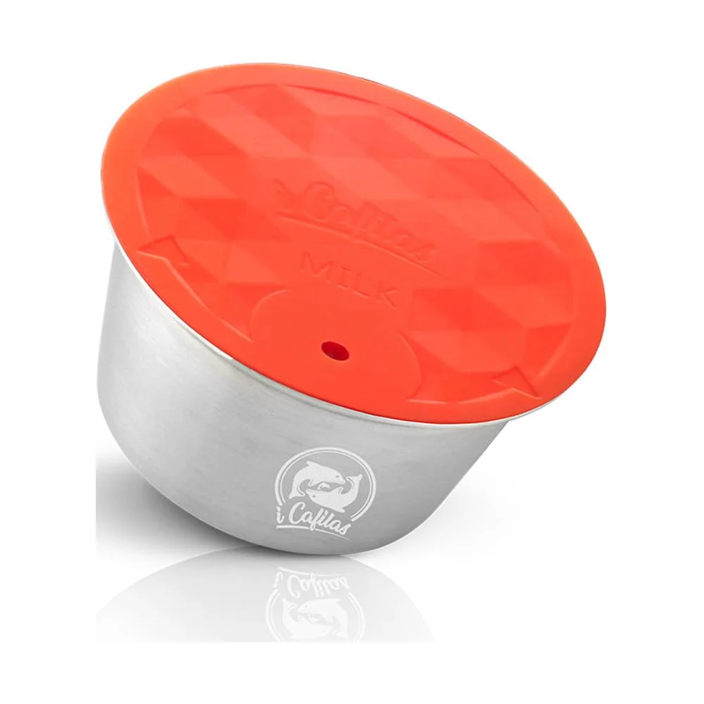Reusable Milk Capsule Stainless Steel Refillable Milk Foam Pod Compatible with Dolce Gusto