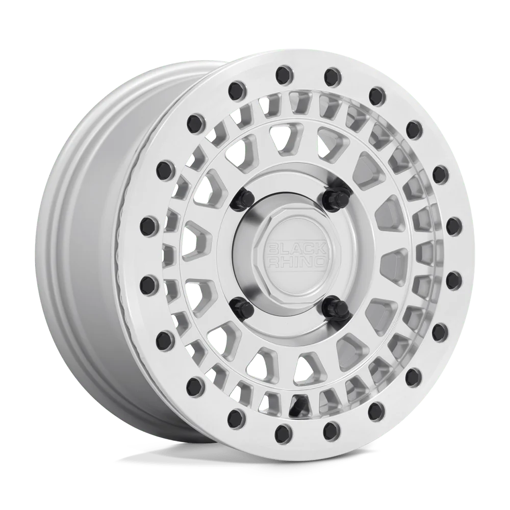 Black Rhino Powersports Cast Aluminum Rim BLPKB 14X7 4X137 SLV-MIR-FC 51MM, 1470PKB514136S06