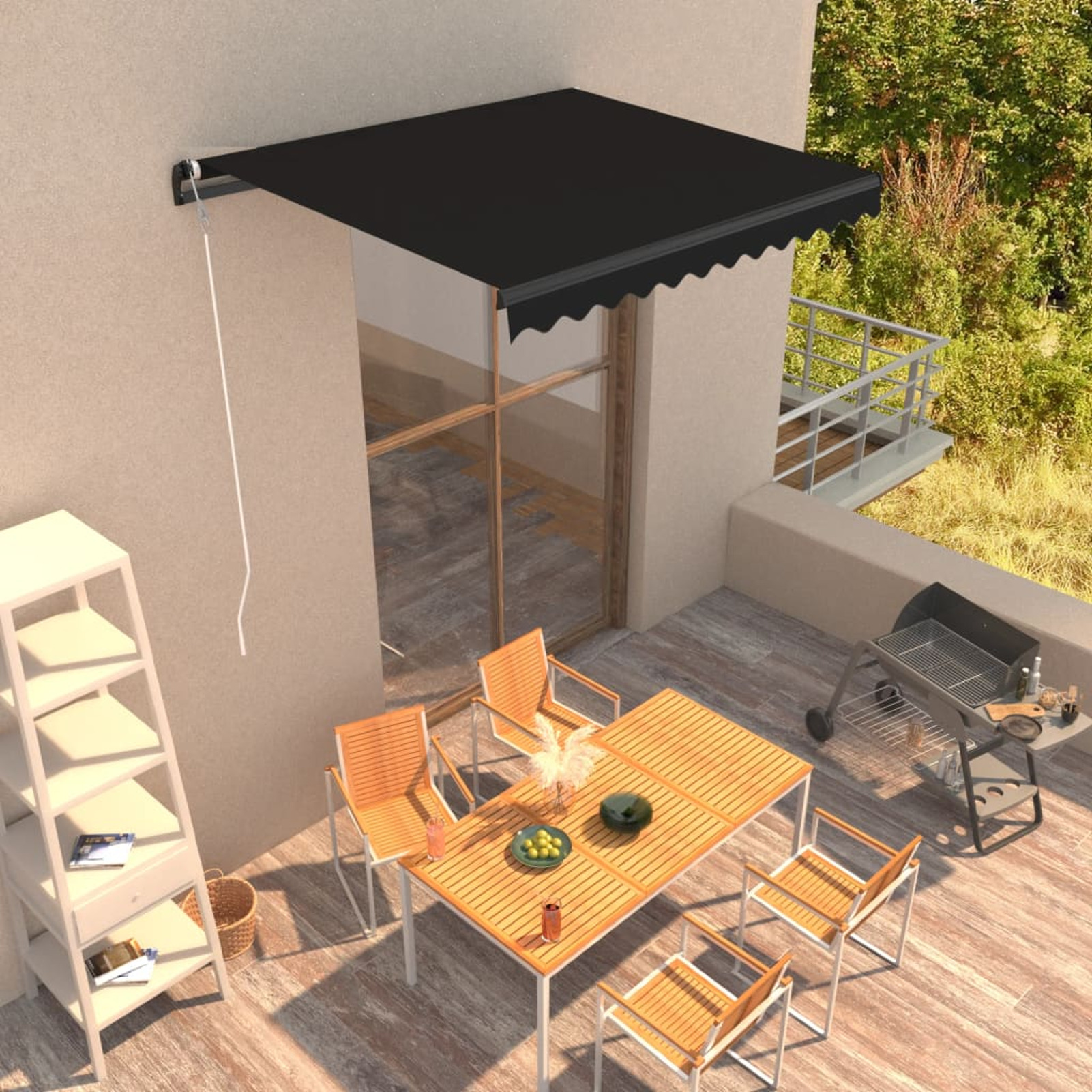 Walmeck Manual Retractable Awning 118.1