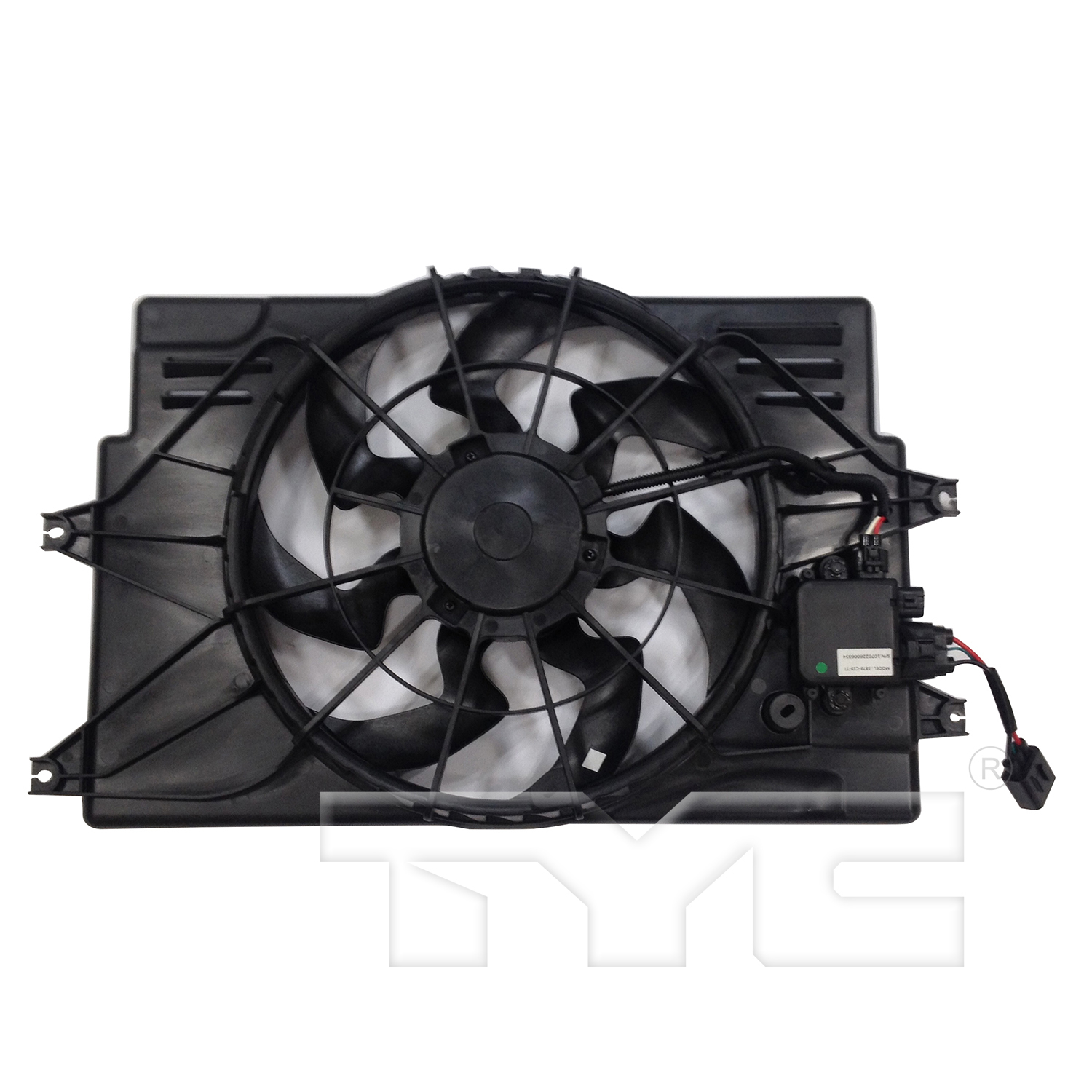TYC 624160 Dual Radiator And Condenser Fan Assembly Fits select: 2017-2020 HYUNDAI ELANTRA, 2018 HYUNDAI ELANTRA GT