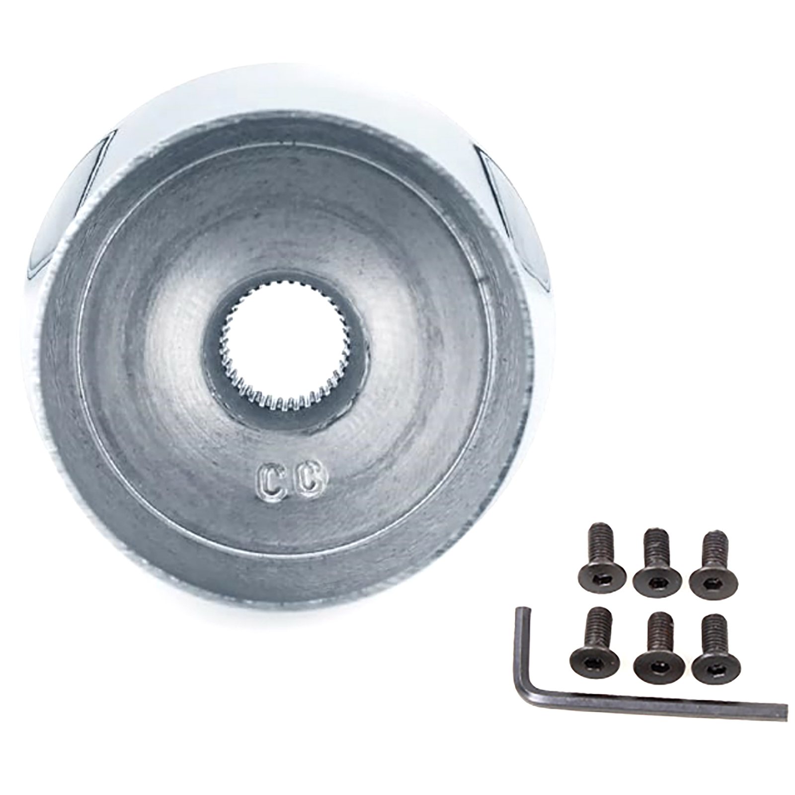 Durable Steering Wheel Hub Adapter for Club Car DS Golf Cart for 5 and 6 Hole Installation, Top Aluminum