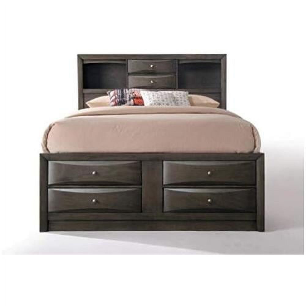 Ireland King Captain's Bed In Gray Oak