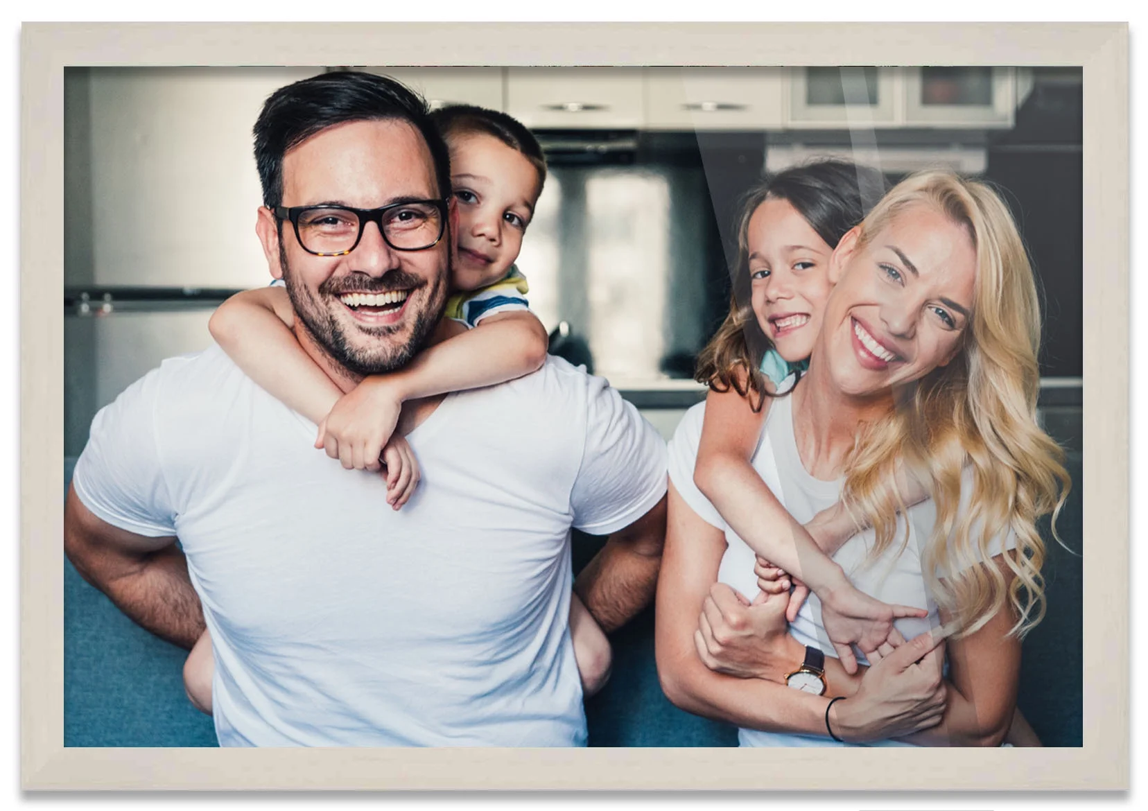 15x10 Frame White Wash Picture Frame - Complete Modern Photo Frame Includes UV Acrylic Shatter