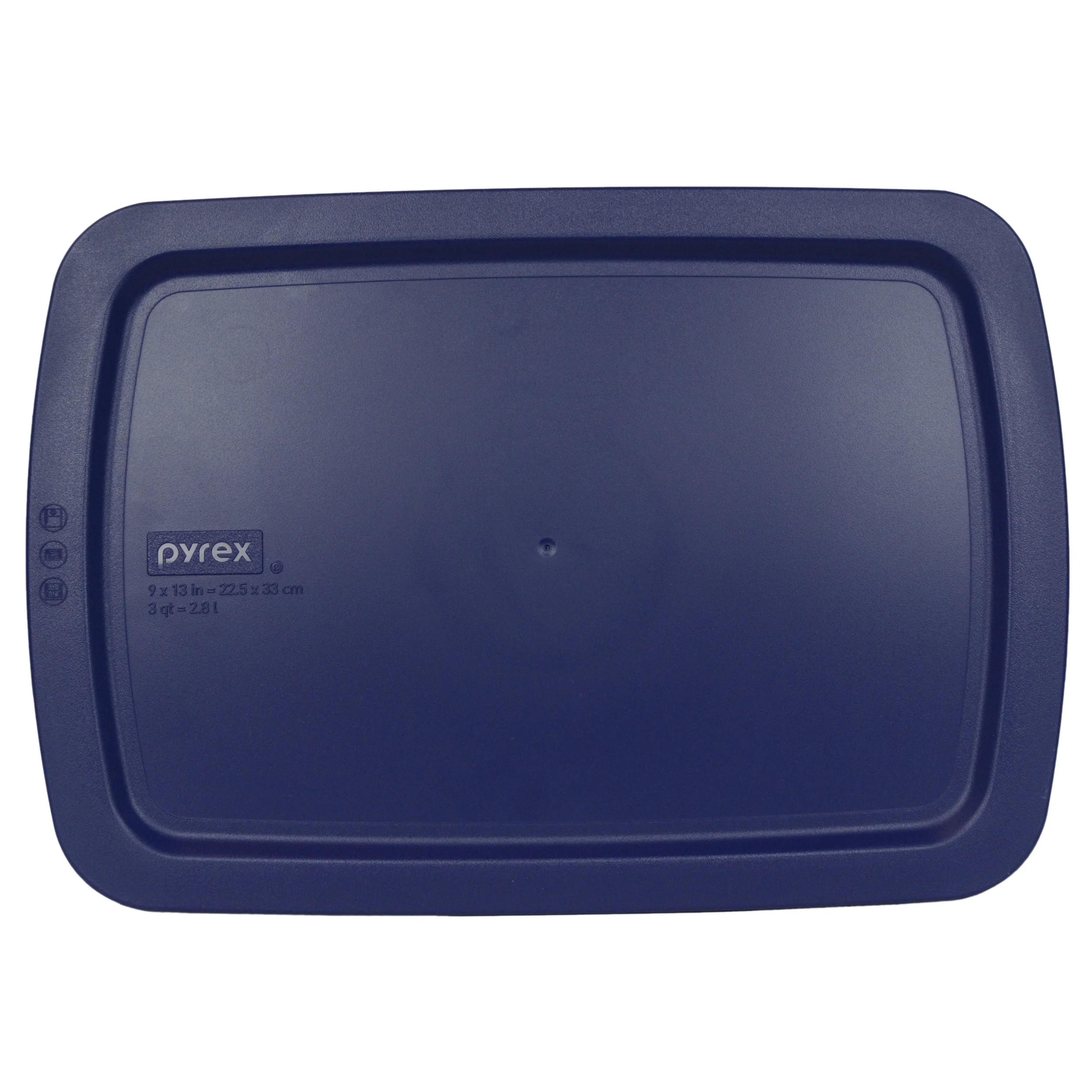 Pyrex C-233 3qt Easy Grab Glass Baking Dish & C-233-PC 3qt Blue Easy Grab Lid