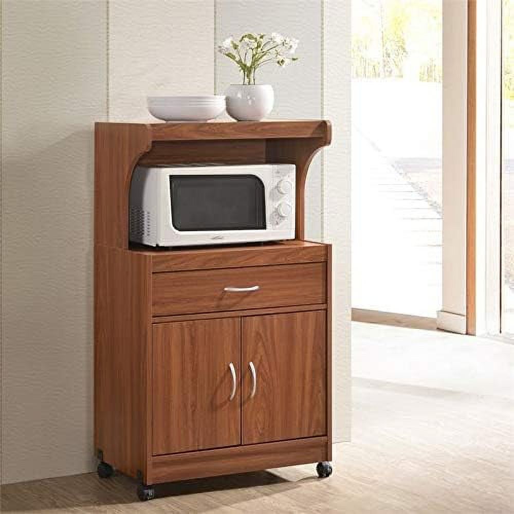 Microwave Kitchen Cart In Cherry