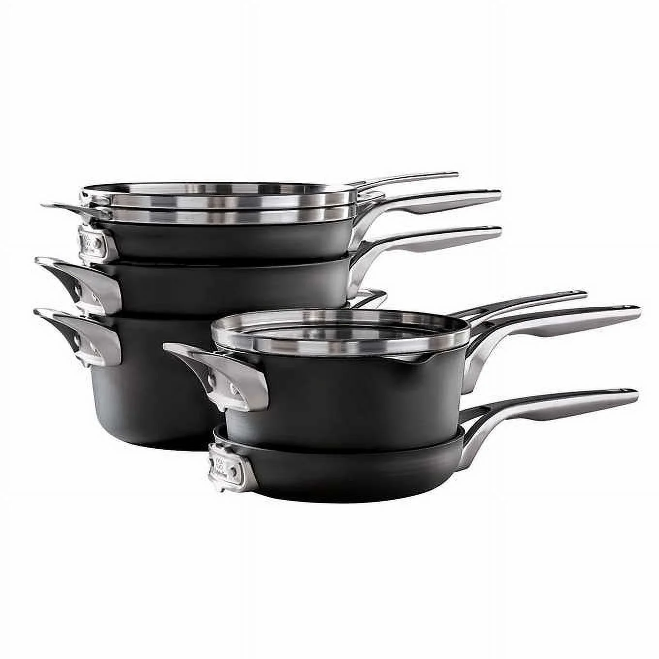 Calphalon Premier 8 Piece Hard Anodized Space Saving Cookware Set