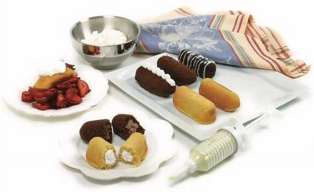 Norpro 3964 Cream Canoe Pan With Bonus 9 Piece Decorating Set