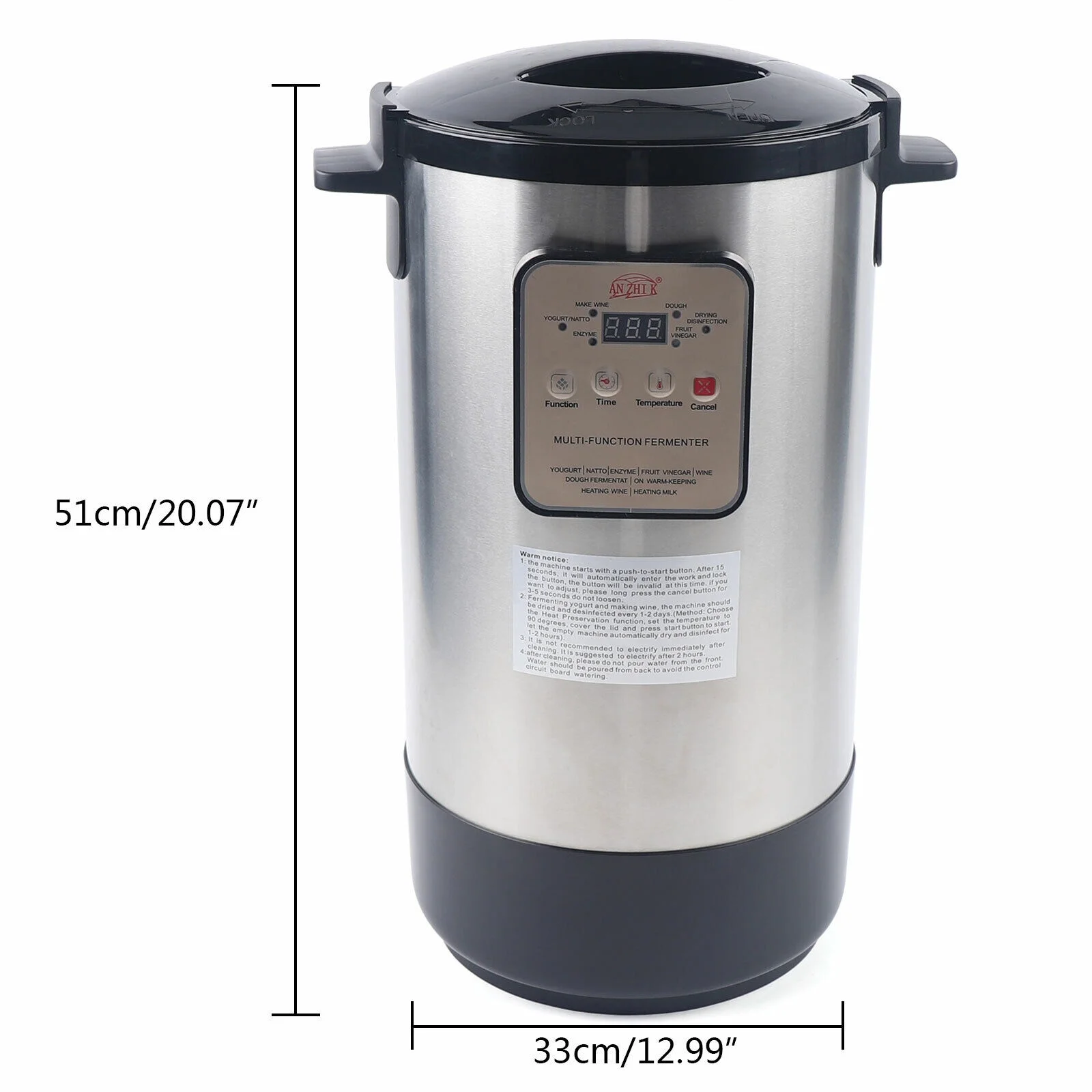 Fermentation Machine 12L Automatic Intelligent Control Yogurt Maker Rice Wine Fermenter