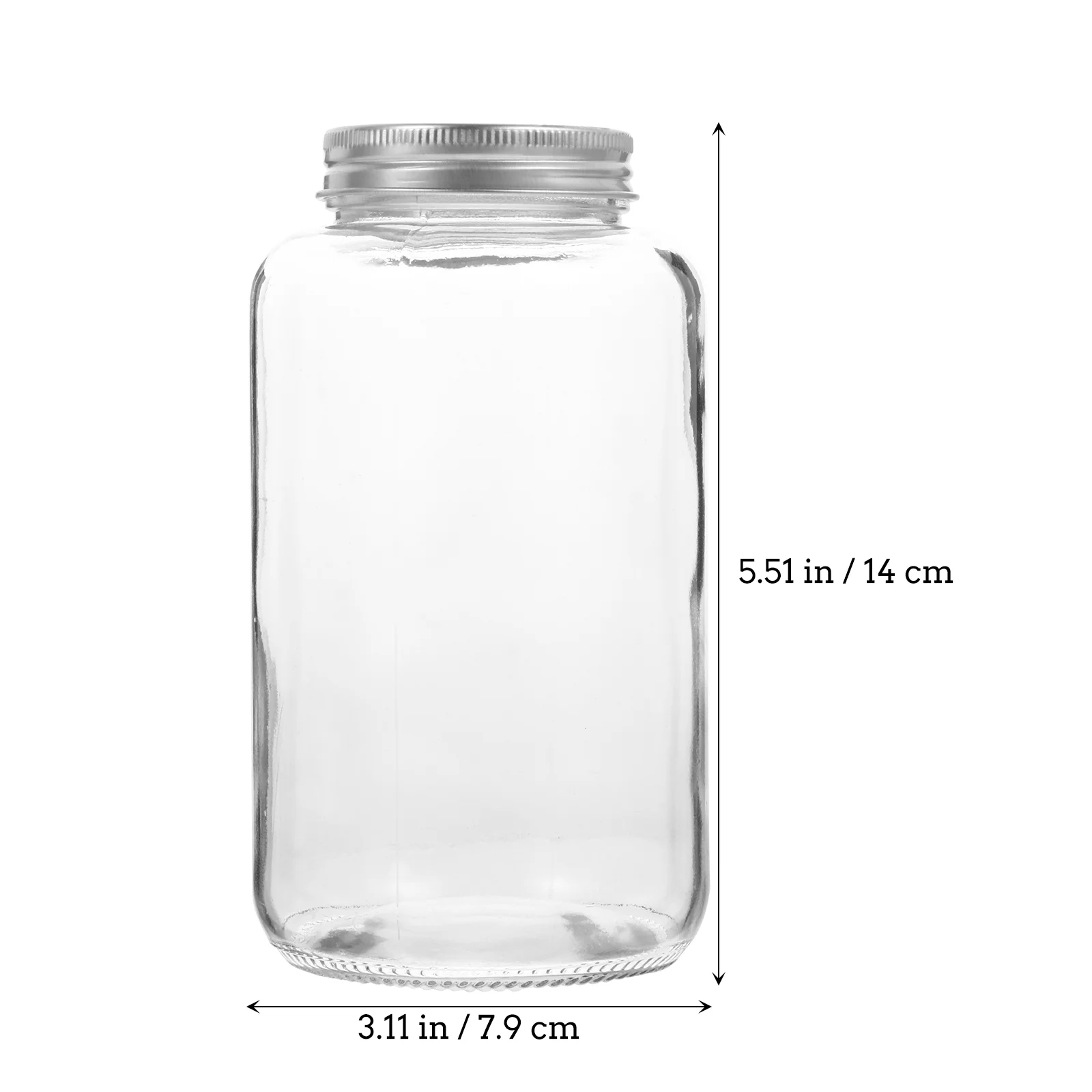 4Pcs 500ML Glass Milk Tea Water Bottles Transparent Juice Beverage Bottles