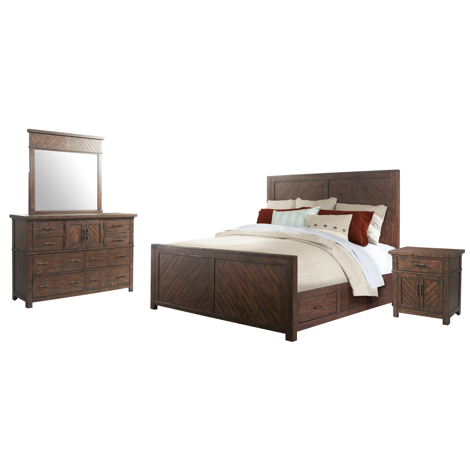 Picket House Furnishings Dex 4 Piece King Platform Storage Bedroom Set