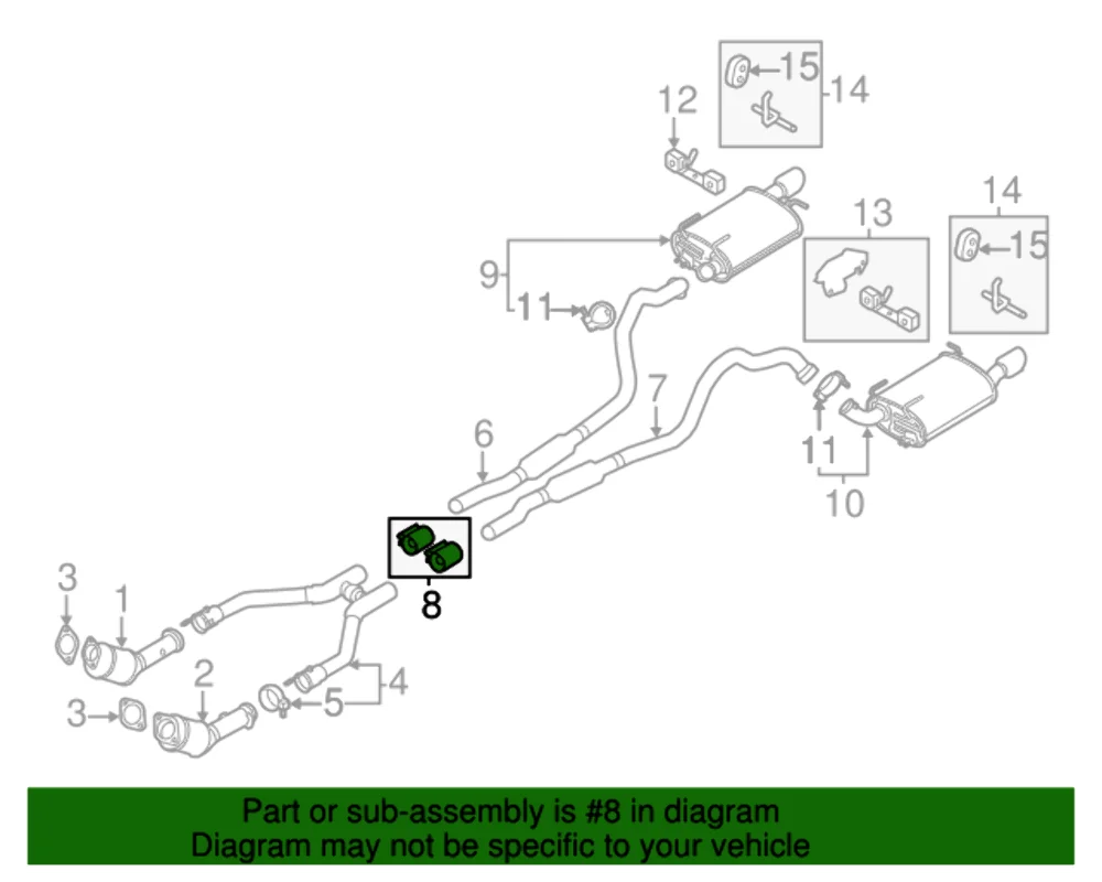 New Genuine Ford Mustang Exhaust Pipe Clamp Left OR Right OE BR3Z5A231A