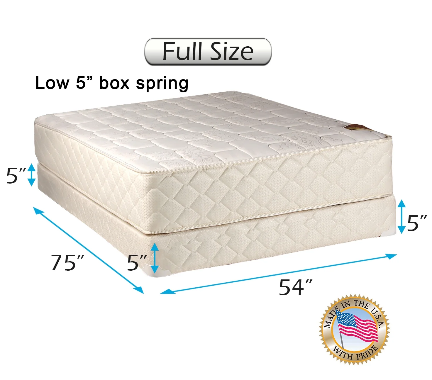 Dream Sleep Grandeur Deluxe Full Size Mattress and Low 5