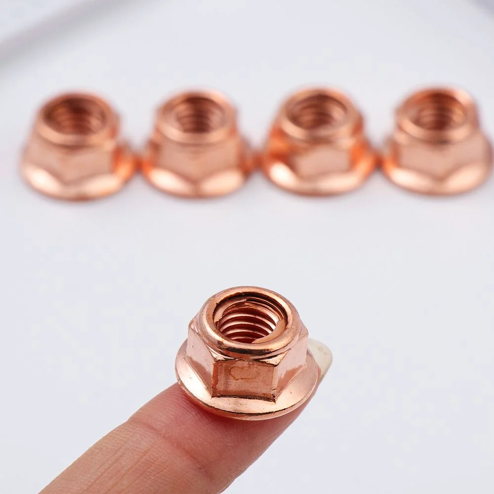 12Pcs Practical Tool High Quality Flashed Exhaust High Temperature Nuts 8mm Nuts Copper M8 Nut