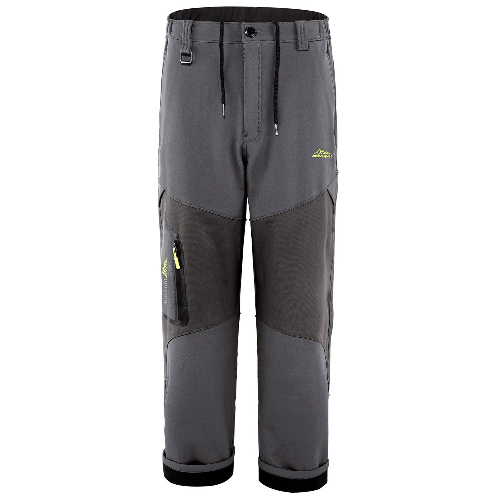 WEAIXIMIUNG Mens Cargo Pants with Pockets Camo Mens Winter Plus Size Elastic Waist Jackets Plus Velvet Stitching Waterproof Mountaineering Zipper Pocket Trousers