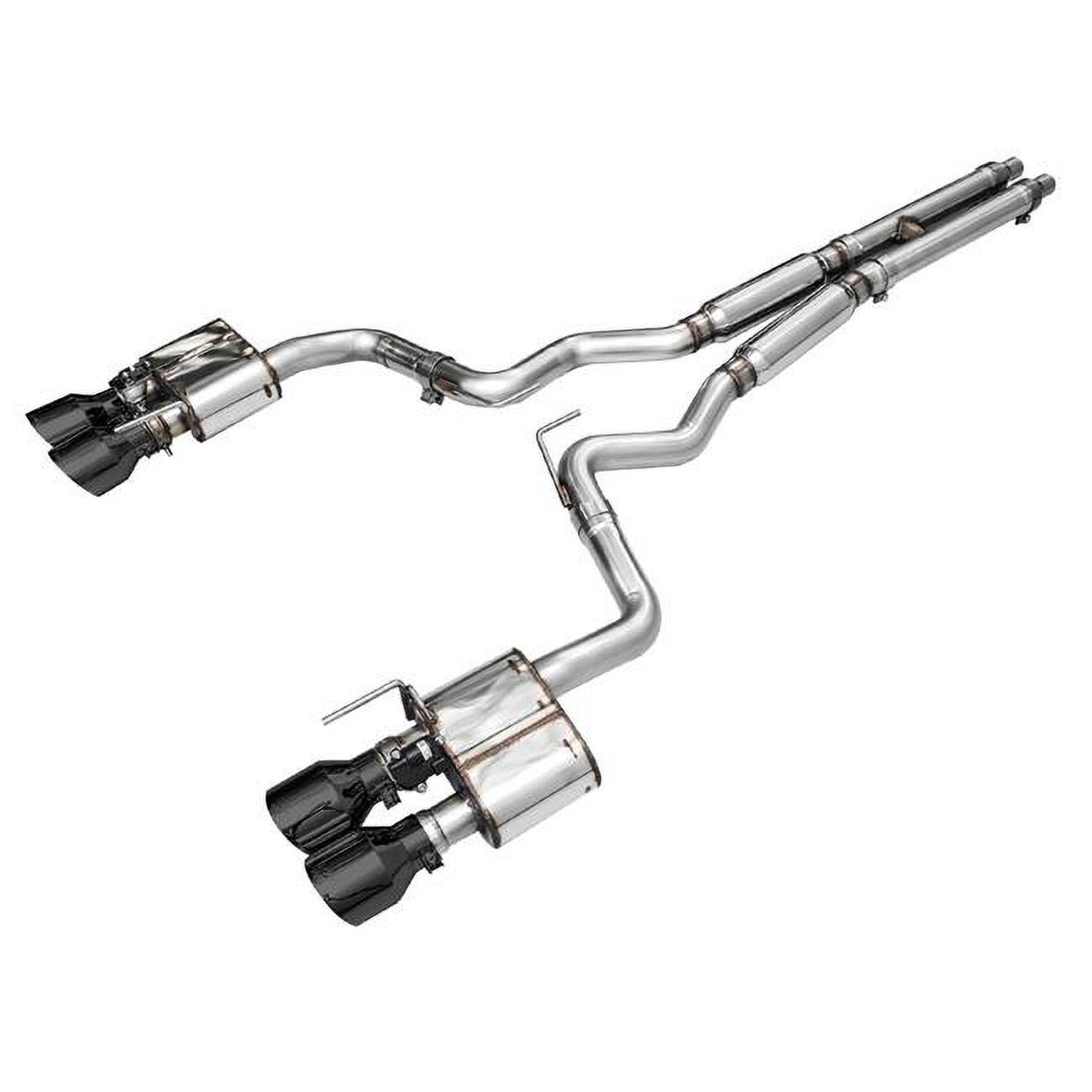 AWE 302543375 SwitchPath Exhaust for 2024 Ford Mustang S650 Dark Horse - Quad Diamond Black Tips