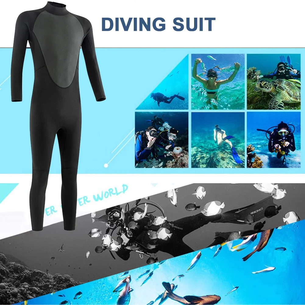 Full Bodysuit Wetsuit Warm Swimming Surfing Snorkeling Diving Suit (3XL)