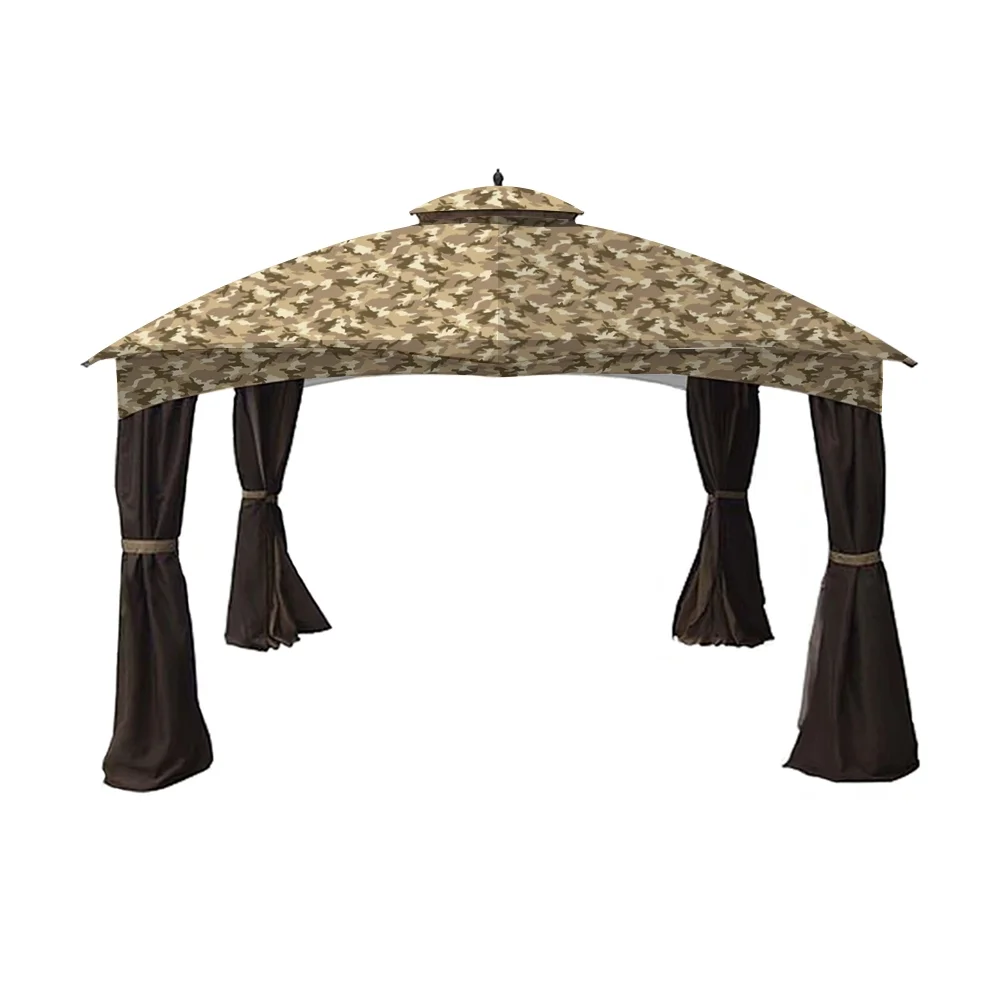 Garden Winds Replacement Canopy Top Cover for the Allen Roth 10x12 Gazebo -Standard 350 - Camo Sand