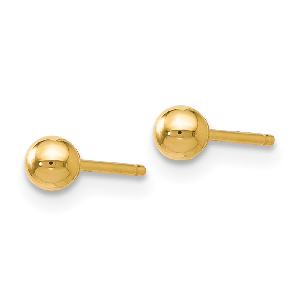 Auriga 14k Yellow Gold 3mm Ball Stud Earrings for Women