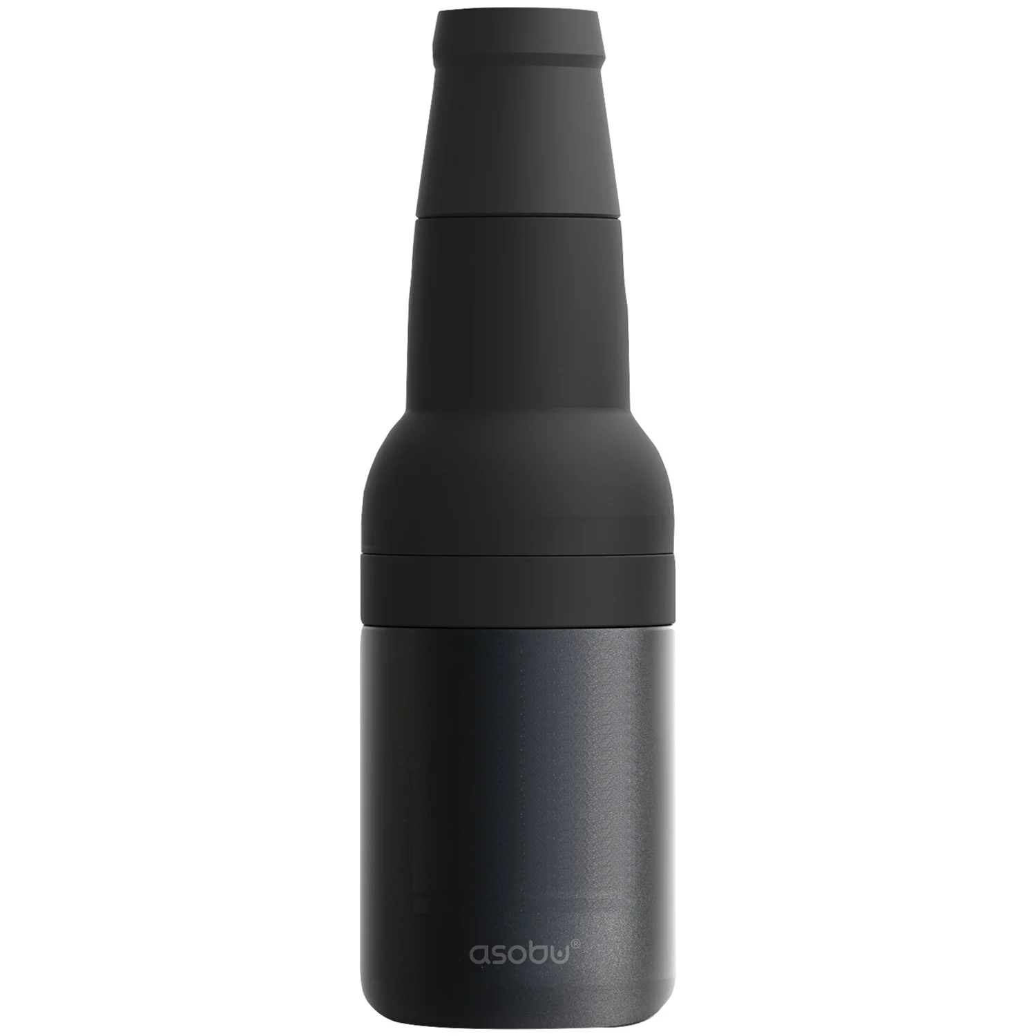 ASOBU Frosty Beer 2 Go Chiller (Black/Silver), 2 Pack