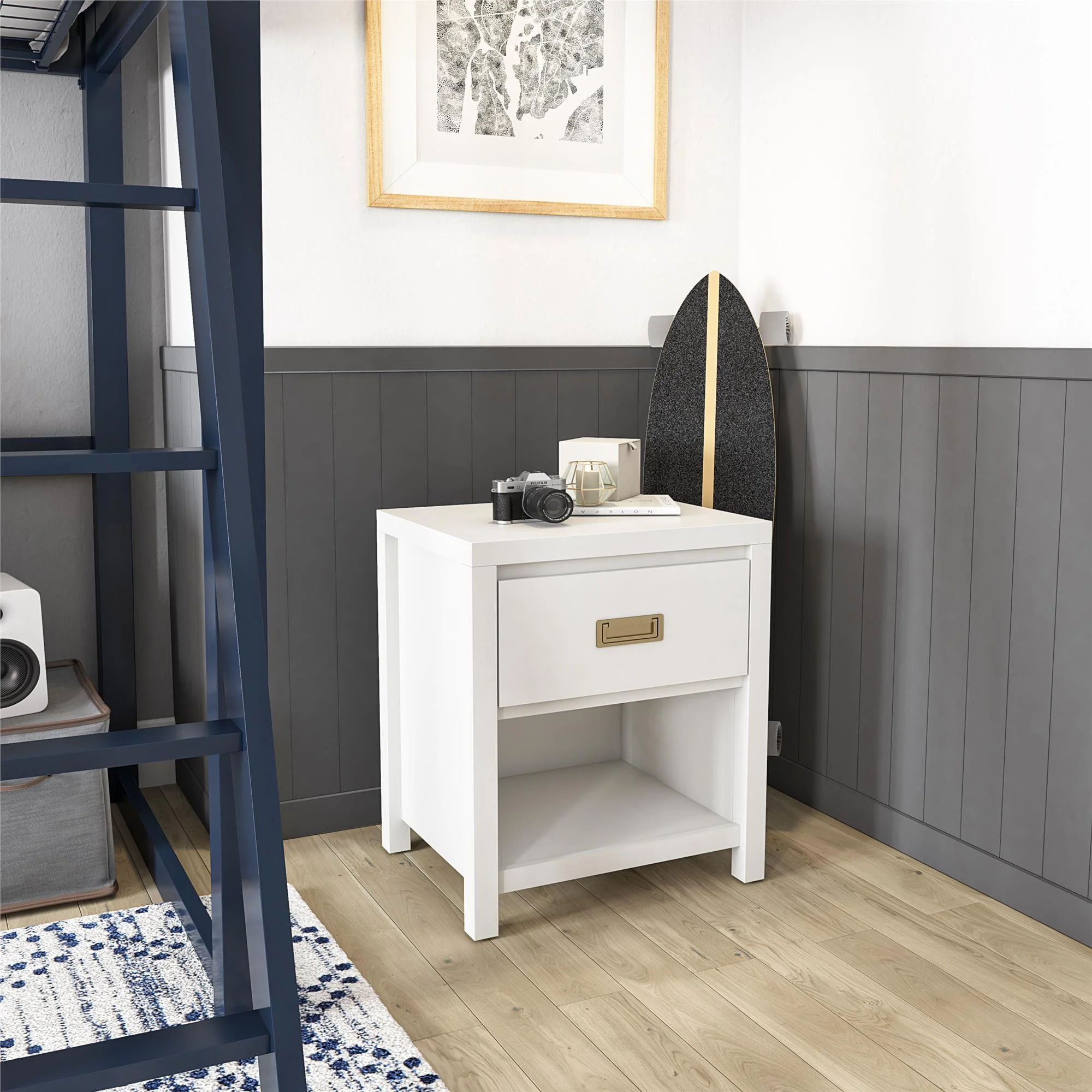 Little Seeds Monarch Hill Haven Kidsâ 1 Drawer Nightstand, White