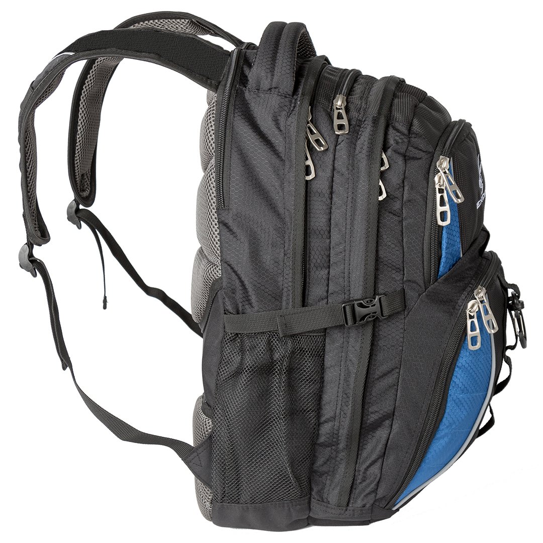 Backpack, (laptop, travel, school or business) Urban Commuter by (Black/Blue)