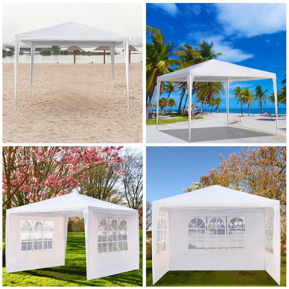 Ktaxon 10'x10' Canopy Wedding Party Tent with 3 Removable Sidewalls White