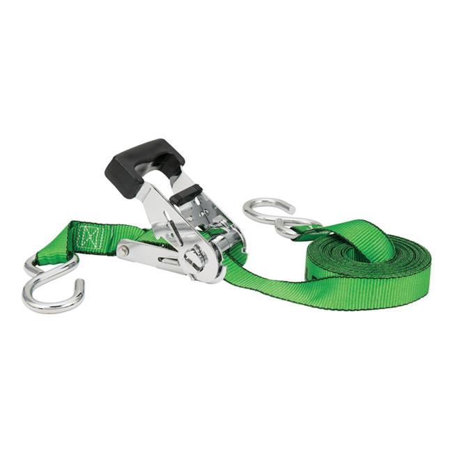 Keeper A47200 Chrome Series Tie Down Strap, Green, 16'