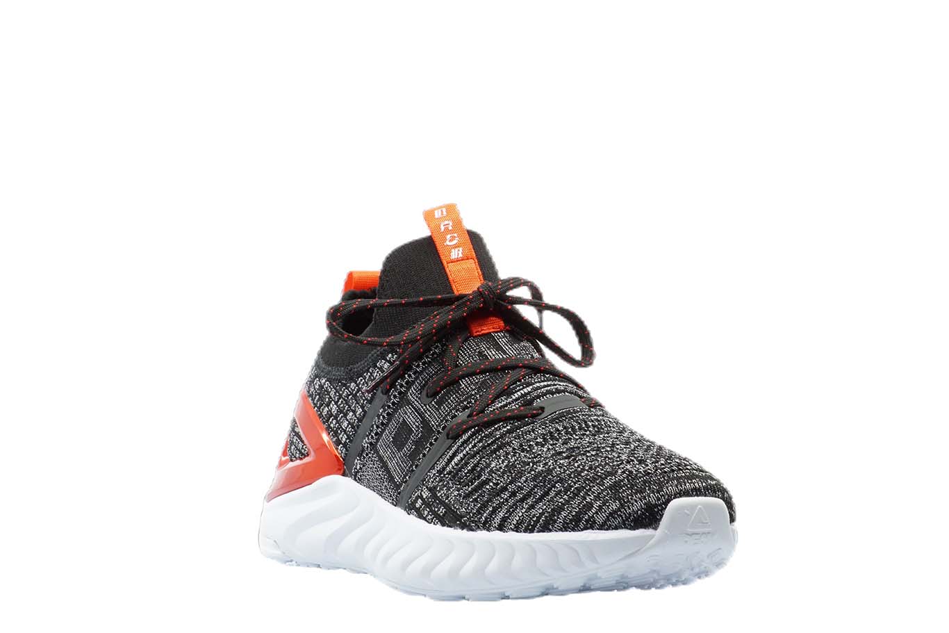 [E92577] Mens Peak Taichi 1.0 Plus Black Melange Grey Running Shoes - 7