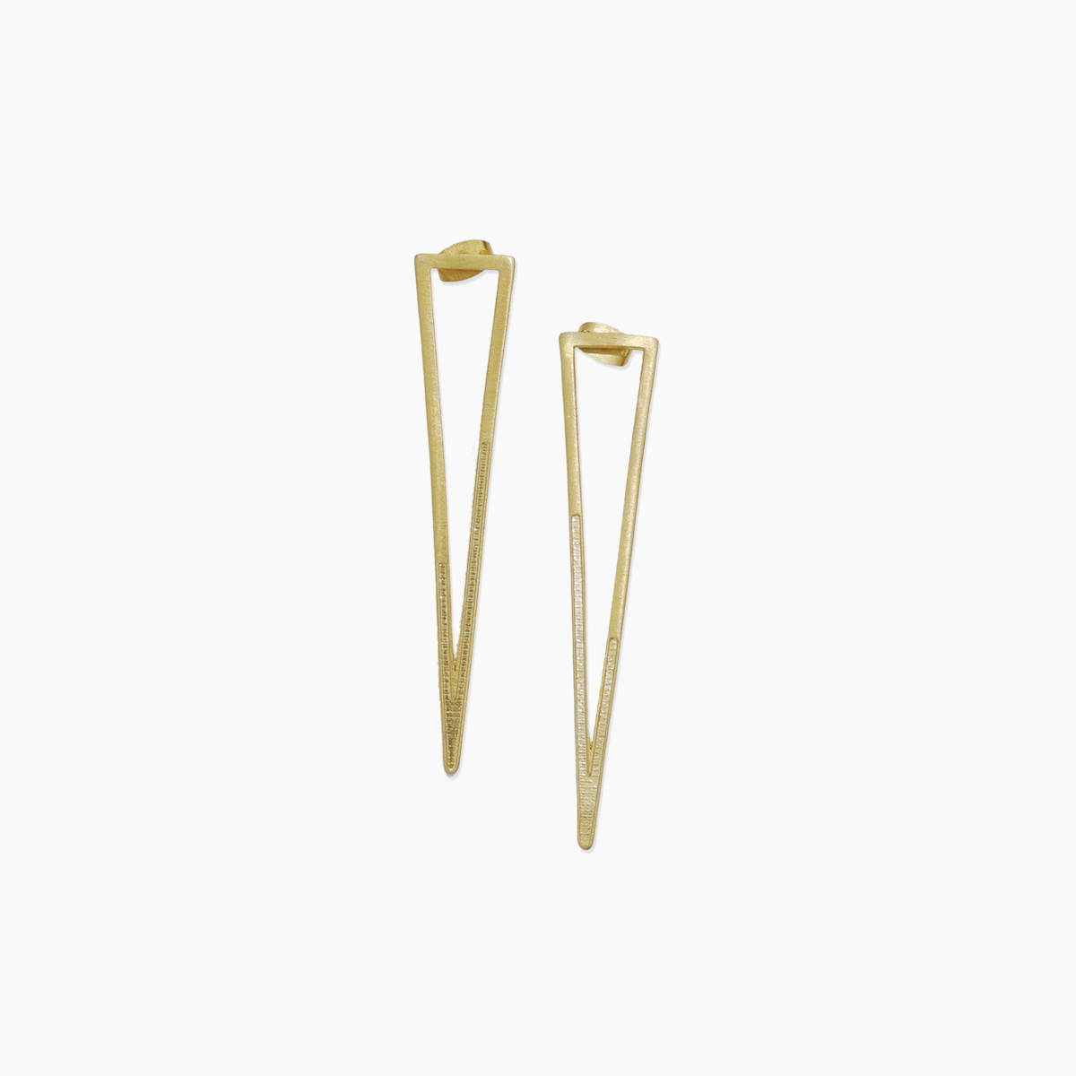 Sanctuary Project by sanctuaire Statement Elongated Triangle Earrings Gold