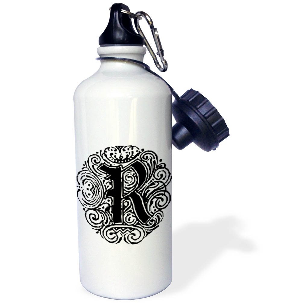 Fancy Letter R 21 oz Sports Water Bottle wb-14226-1