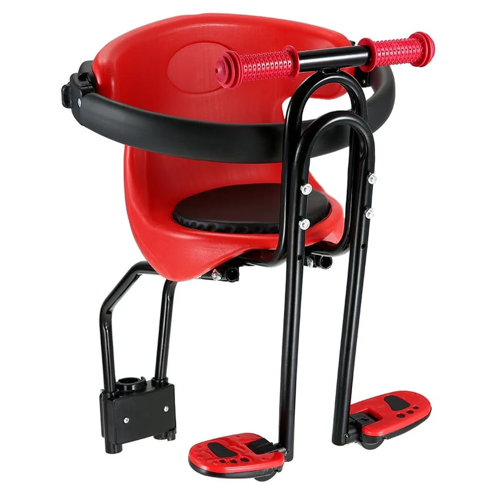 Nebublu Kids Child Safety Carrier Front Seat Saddle Cushion with Back Rest Foot Pedals - Secure and Stable Attachment - Ideal for Keeping Your Child Safe and Secure During Car Rides