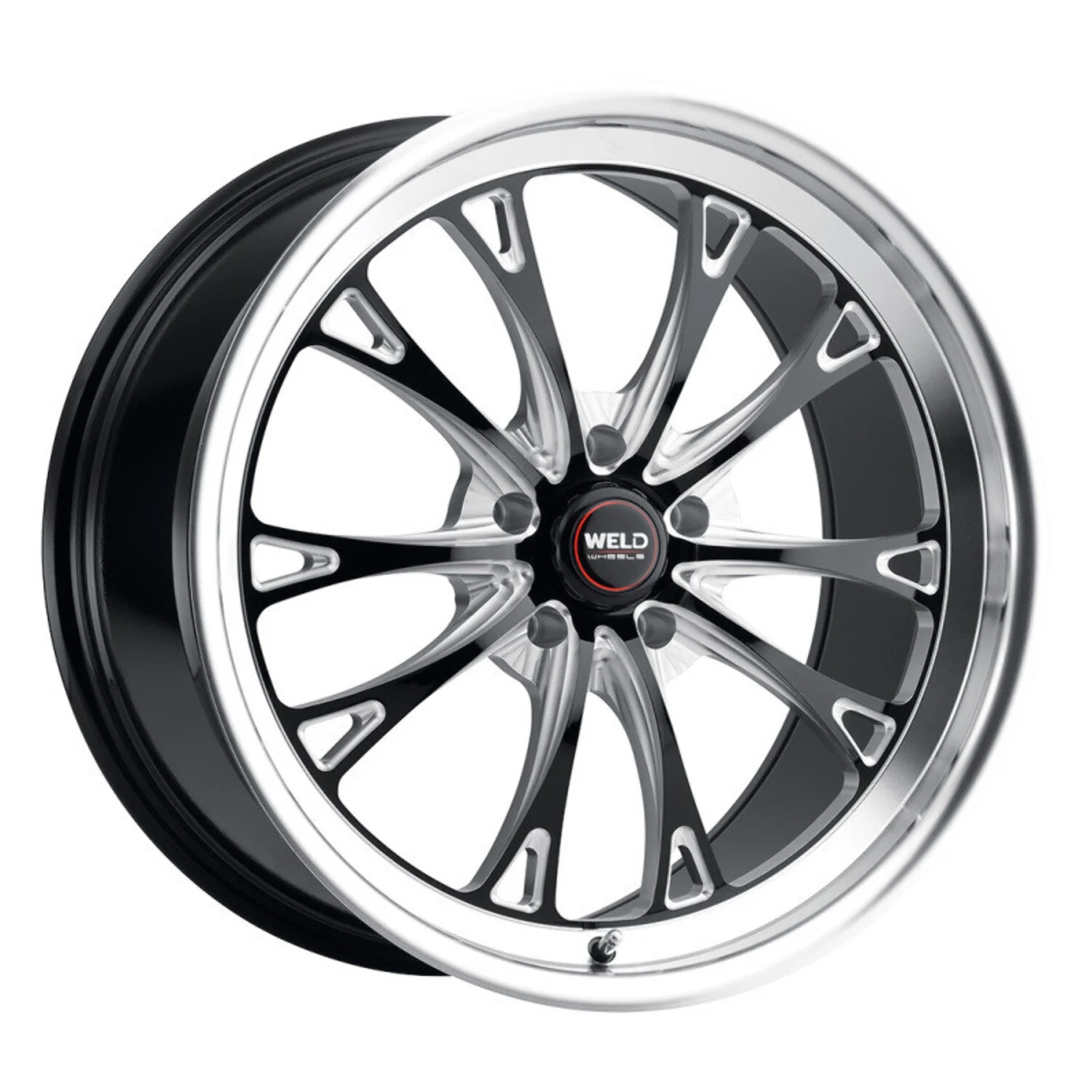 20x10.5 WELD Performance S113 Belmont Gloss Black Milled Wheel 5x5 (13mm)